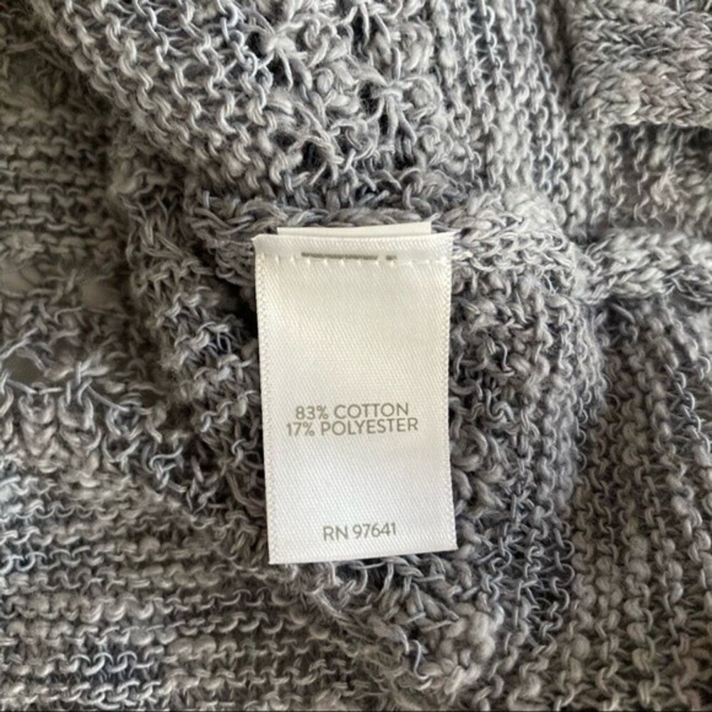 J. Jill Bluestone Open Knit Short Sleeve Sweater Medium - Picture 8 of 12